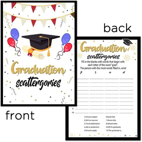 2024 Graduation Party Games Card, Graduation Table Games Cards, How Well Do You know the Graduate Game Cards, Celebration of 2024 for High School College Graduation Party Ideas Supplies 30PCS in Saudi Arabia