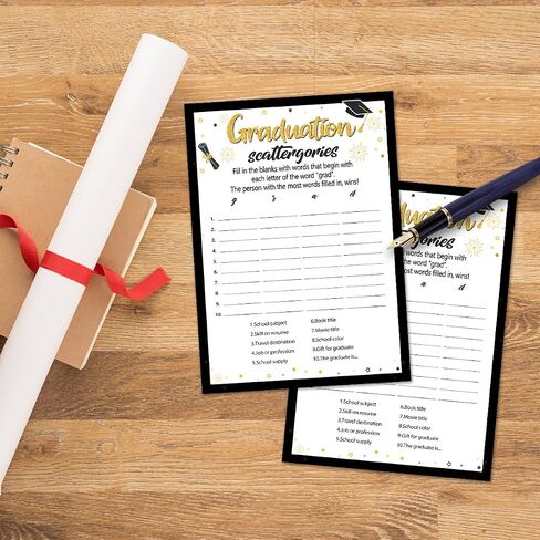 2024 Graduation Party Games Card, Graduation Table Games Cards, How Well Do You know the Graduate Game Cards, Celebration of 2024 for High School College Graduation Party Ideas Supplies 30PCS in Saudi Arabia
