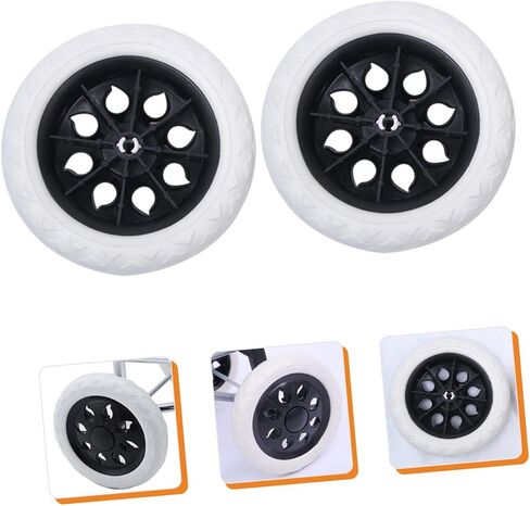 SOLUSTRE 2pcs Heavy Duty Wheels Swivel Casters Heavy Duty Shopping Cart Casters Wheels Trolley Cart with Wheels Swivel Caster Wheels Set Luggage Wheel Replacement Suitcase Trolley Wheels in Saudi Arabia