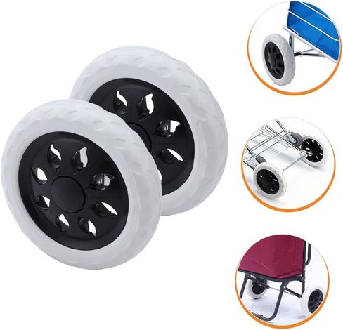 SOLUSTRE 2pcs Heavy Duty Wheels Swivel Casters Heavy Duty Shopping Cart Casters Wheels Trolley Cart with Wheels Swivel Caster Wheels Set Luggage Wheel Replacement Suitcase Trolley Wheels in Saudi Arabia