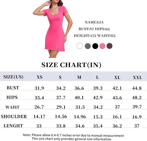 Women's Sexy Square Neck Bodice Dress Casual Short Sleeve Dresses Summer Side Slit Mini Dresses in Saudi Arabia