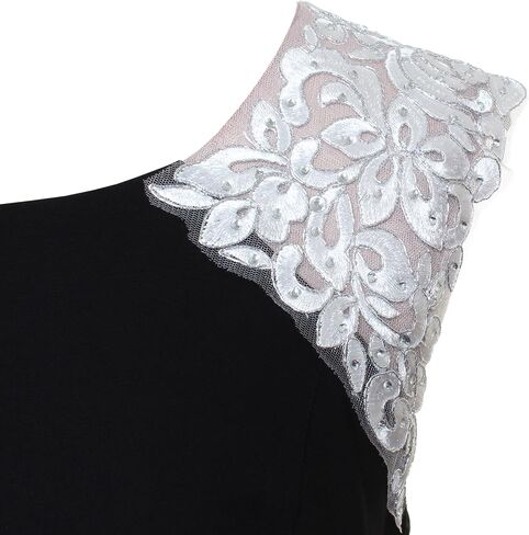 Alex Evenings Women's Long Jersey Dress with Ruched Front and Embellished Neckline (Petite and Regular Sizes) in Kuwait