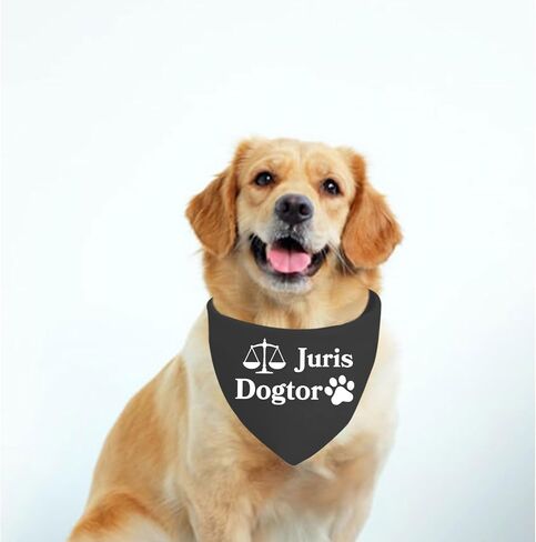 JXGZSO قطعة واحدة من وشاح التخرج للكلب Juris Dogtor Dog Bandana موازين العدالة الكلب باندانا المحامي هدية طالب القانون (Juris Dogtor Dog) in Kuwait