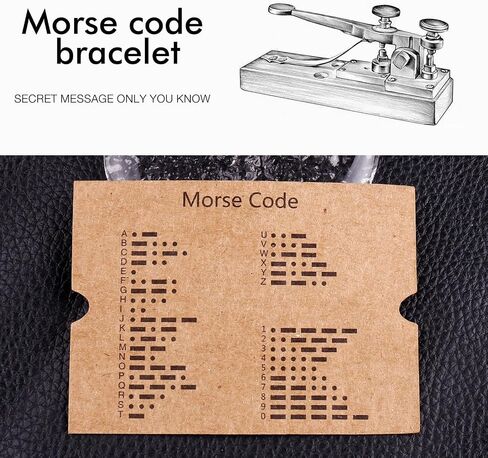 Morse Code Bracelets for Women Men, Mens Bracelet, Inspirational Bracelets Gifts for Couples Wife Husband Daughter Best Friend Adjustable Bracelets with Black Hematite Beads (I Love You) in Saudi Arabia