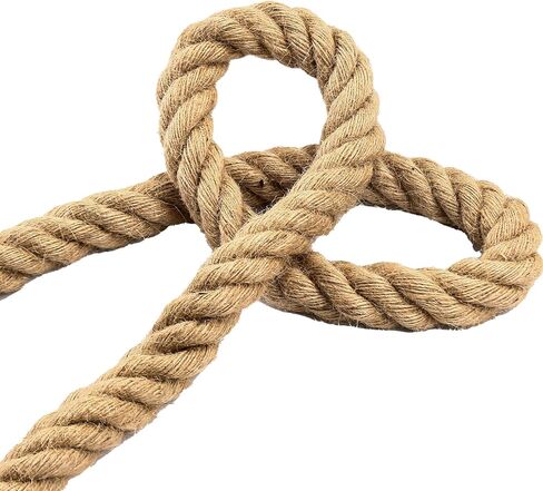1 inch x 10ft Hemp Rope Thick Rope Natural Jute Rope Nautical Rope Heavy Duty Rope Deer Rope for Swing Crafts Gardening Nautical Tug of War Rope Bundling Packing Rope in Saudi Arabia
