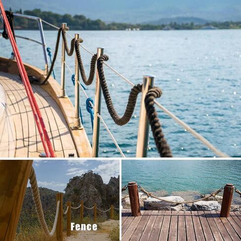 1 inch x 10ft Hemp Rope Thick Rope Natural Jute Rope Nautical Rope Heavy Duty Rope Deer Rope for Swing Crafts Gardening Nautical Tug of War Rope Bundling Packing Rope in Saudi Arabia
