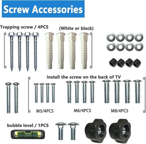 TV Wall Mount Most 32-75 Inch LED LCD OLED Flat Curved Screen 43 55 58 60 65" Tilt Wall Mount TV Bracket Max VESA 600x400mm Fit 16" 18" 24" Wood Studs Up to 165lbs Low Profile TV Wall Bracket in Saudi Arabia