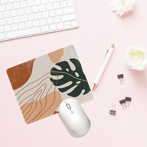 Desert Boho Mouse Pad, 7.9 X 7.9 Inch Waterproof Rubber Aesthetic Mouse Pad, Boho Desk Decor, Minimalist Desk Accessories, Boho Office Desk Accessories, Boho Office Supplies in Saudi Arabia