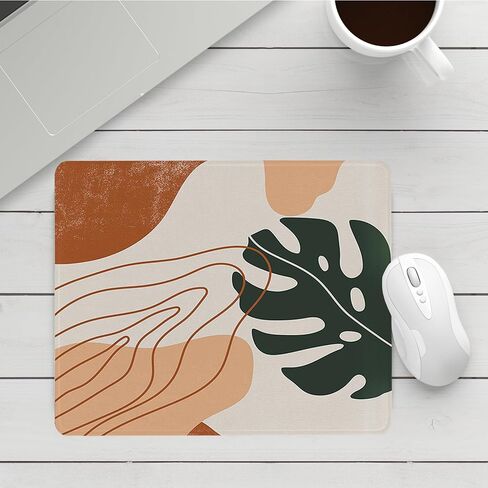 Desert Boho Mouse Pad, 7.9 X 7.9 Inch Waterproof Rubber Aesthetic Mouse Pad, Boho Desk Decor, Minimalist Desk Accessories, Boho Office Desk Accessories, Boho Office Supplies in Saudi Arabia