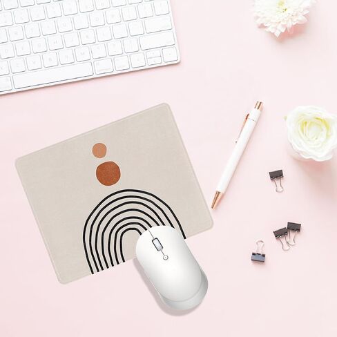 Desert Boho Mouse Pad, 7.9 X 7.9 Inch Waterproof Rubber Aesthetic Mouse Pad, Boho Desk Decor, Minimalist Desk Accessories, Boho Office Desk Accessories, Boho Office Supplies in Saudi Arabia