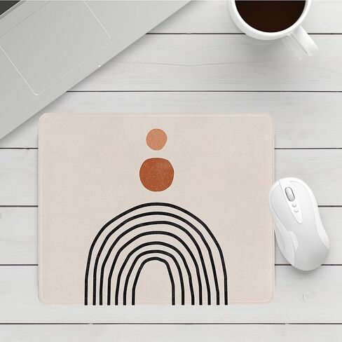Desert Boho Mouse Pad, 7.9 X 7.9 Inch Waterproof Rubber Aesthetic Mouse Pad, Boho Desk Decor, Minimalist Desk Accessories, Boho Office Desk Accessories, Boho Office Supplies in Saudi Arabia