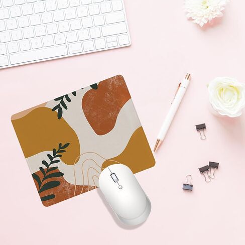 Desert Boho Mouse Pad, 7.9 X 7.9 Inch Waterproof Rubber Aesthetic Mouse Pad, Boho Desk Decor, Minimalist Desk Accessories, Boho Office Desk Accessories, Boho Office Supplies in Saudi Arabia