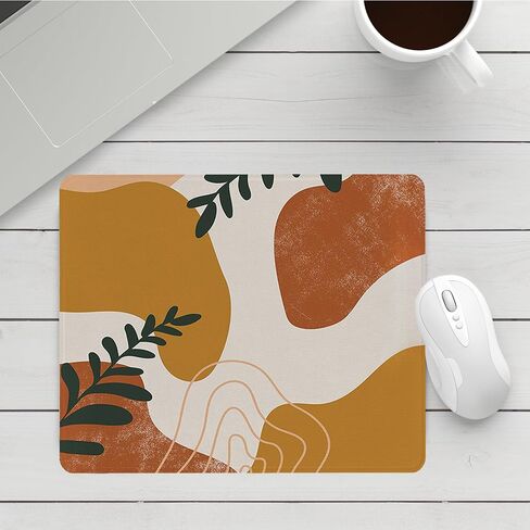 Desert Boho Mouse Pad, 7.9 X 7.9 Inch Waterproof Rubber Aesthetic Mouse Pad, Boho Desk Decor, Minimalist Desk Accessories, Boho Office Desk Accessories, Boho Office Supplies in Saudi Arabia