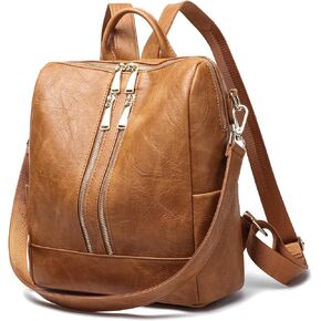 Convertible Leather Backpack Purse For Women Large Fashion Designer Ladies Shoulder Bag Travel Bag