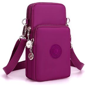 Women Crossbody Bags Zipper Waterproof Nylon Wallet Cellphone Purse Ladies Shoulder Bag Wristlet Handbag