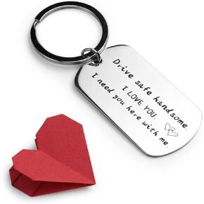 سلسلة مفاتيح رائعة بعبارة «I Need You Here With Me» مناسبة كهدية للصديق والزوج والاب وعيد الميلاد وعيد الحب والكريسماس وعيد الاب، مقاس S in Kuwait