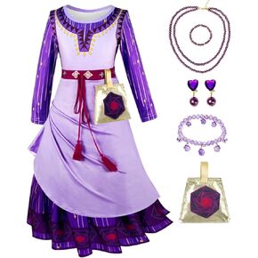 Zalongye Wish asha Princess زي تلبيس طفل عيد الميلاد أزياء الفتيات