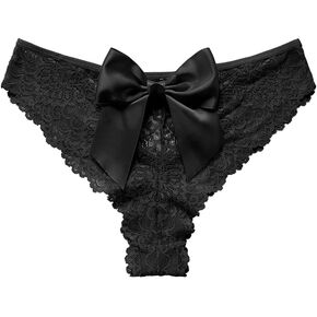Women's Lace Underwear Seamless Bikini Panties Fashion Low Rise Bowknot Hipster Briefs For Christmas Valentine's Gift