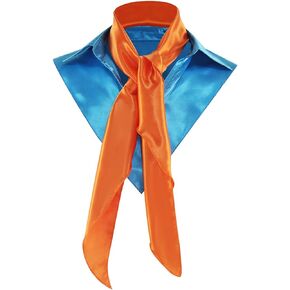 GVLAQST Mens Costume Light Blonde Wig Adult Cosplay Dickey Collar Prop Women Halloween Dress up Party Accessories Scarf