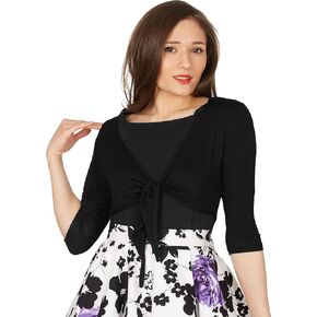 BlackButterfly Front Tie Up Bolero Shrug
