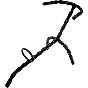 11" Long Hand Forged Drinking Horn Rack | Medieval Viking Beer Mead Horn Stand Made From Sturdy Iron| Powder Coated against Corrosion With Classic Matte Finish For Display And Decor