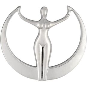 Sterling Silver Astra Star Moon Goddess Pendant by Oberon Zell