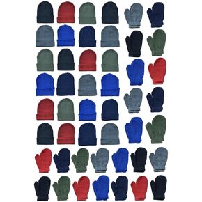 Yacht & Smith Wholesale Beanie & Glove Winter Bulk Kit, Kids Bulk Sets, Homeless Donation Shelters