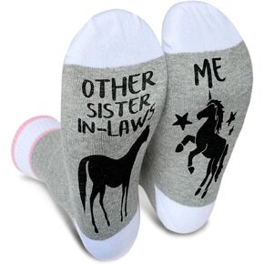 Other Sisters in-Laws Me Unicorn Socks, Gift for Sister in-Laws, Novelty Gift for Thanksgiving Christmas Birthday, 1 Pair-13