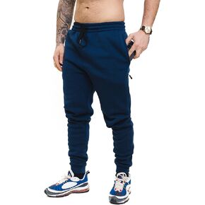Q-Active Men's Fleece Tapered Jogger - Comfortable and Stylish Sweatpants for Everyday Wear with 3 Pocket(1 Side Zipper)