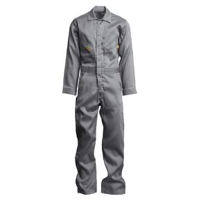 Lapco FR GOCD6GY-40 SHO 88/12 Cotton-Nylon Deluxe Lightweight Coverall,Cotton, 40 Short, Gray (