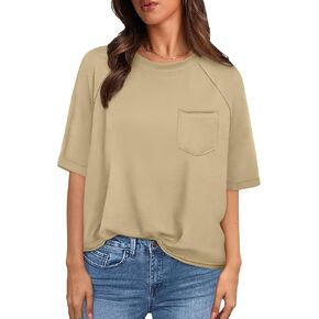 RUBZOOF Women's T-Shirts Casual Short Sleeve Loose Fit Shirts Summer Crewneck Tops Tees Fashion 2024