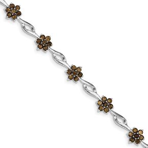 Jewels By Lux Sterling Silver Rhodium-plated Amethyst Bracelet