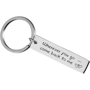Safe Trip Rectangle Key Chain for Trucker New Driver Graduation Keychain Teenage Gift