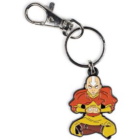 Avatar: The Last Airbender Aang Enamel Pendant Keychain | Cute Anime Key Ring Accessories With Purse Charm for Handbag, Wallet, Phone | Toynk Exclusive