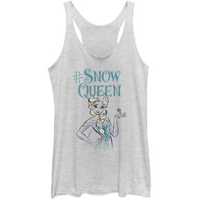Disney Girls' Frozen Elsa Queen Tri-Blend Racerback Layering Tank