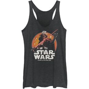 STAR WARS Girls Visions Closeup Vader Tri-Blend Racerback Layering Tank
