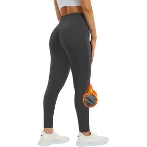 Fleece Lined Leggings Women High Waisted Warm Winter Yoga Pants for Women Thermal Running Workout Leggings