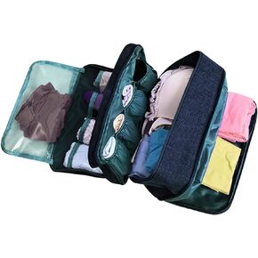 Portable Waterproof Underwear Storage Bag Travel Bra Organizer Lingerie Socks Toiletry Bag Layer Cosmetic Pouch for Women Men in Saudi Arabia