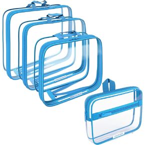 TSA Approved Toiletry Bag - Clear Compression Packing Cubes 3 Set