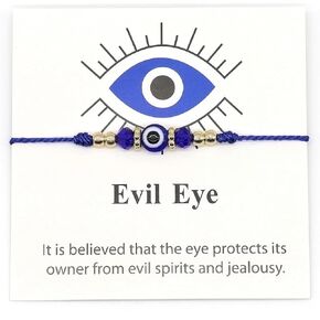 Adjustable String Red Blue Evil Eye Bracelets for Women Men Teen Girls Boys Handmade Charm Lucky Kabbalah Bracelets Gift for Protection Friendship