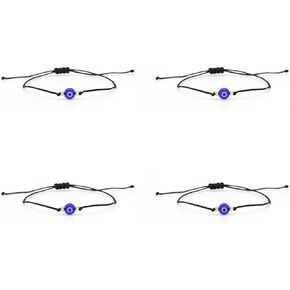 Jasimkiss 4/12Pcs Adjustable Red String Blue Evil Eye Bracelets for Women Men Teen Girls Boys Handmade Charm Lucky Kabbalah Bracelets for Protection Friendship