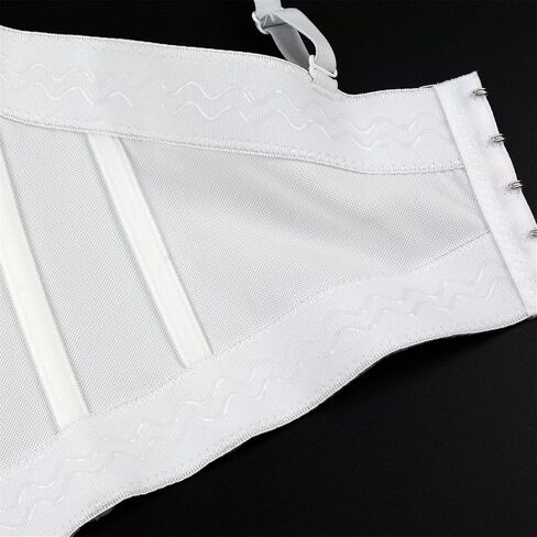 ELLACCI بلوزة نسائية بيضاء ناعمة مرصعة بحجر الراين مع أشرطة قابلة للفصل in Kuwait