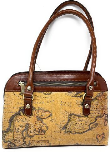 Patricia Nash Leather Calvi Satchel, European Map in Saudi Arabia
