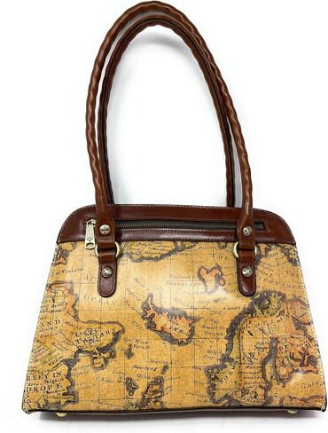 Patricia Nash Leather Calvi Satchel, European Map in Saudi Arabia