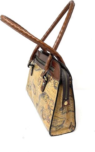Patricia Nash Leather Calvi Satchel, European Map in Saudi Arabia