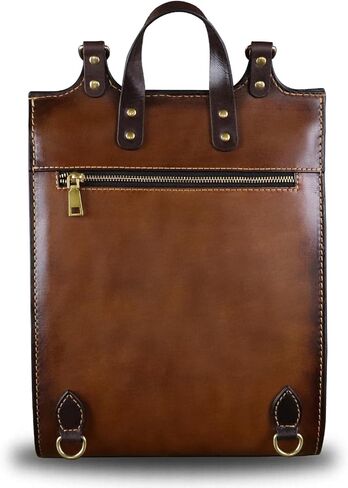 LRTO Genuine Leather Backpack for Women and Men Vintage Rucksack Convertible Casual Daypack Handmade Western Satchel Sling Purse (Brown) in Saudi Arabia