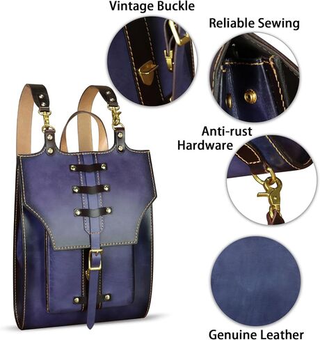 LRTO Genuine Leather Backpack for Women and Men Vintage Rucksack Convertible Casual Daypack Handmade Western Satchel Sling Purse (Brown) in Saudi Arabia