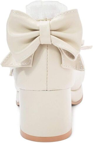LUXMAX Women Kawaii Mid Block Heel Mary Jane Rockabilly Pumps with Bow | Kawaii Shoes,Platform Mary Janes,Chunky Heel Pumps,Cute Sweet Shoes,Fashion Dress Shoes,Comfortable Pumps in Kuwait