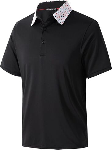 Mens Golf Shirts Dry Fit Short Sleeve Casual Performance Solid Collared Polo Shirts for Men in Saudi Arabia