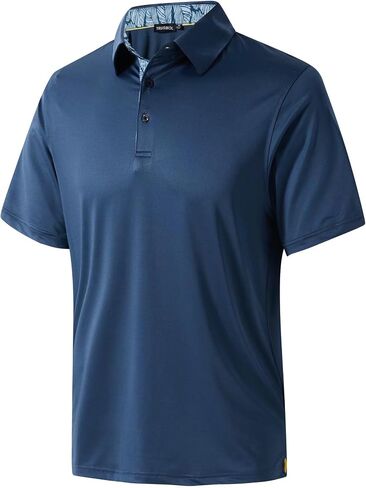 Mens Golf Shirts Dry Fit Short Sleeve Casual Performance Solid Collared Polo Shirts for Men in Saudi Arabia